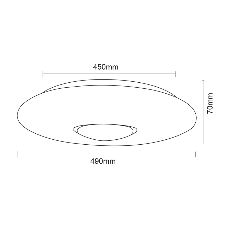 Globo - RGBW Zatemnitvena stropna svetilka LED/40W/230V 3000-6500K + Daljinski upravljalnik