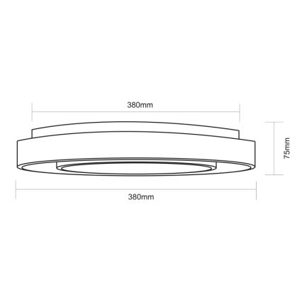 Globo - RGBW Stropna svetilka z možnostjo zatemnitve LED/24W/230V 3000-6500K+ Daljinski upravljalnik
