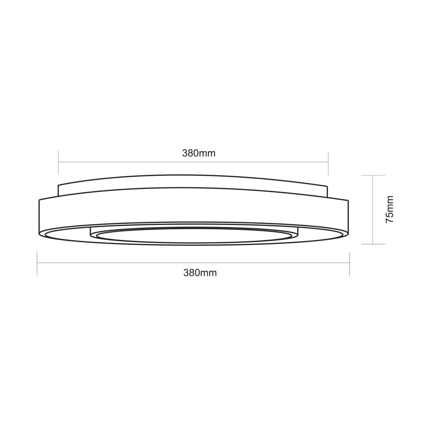 Globo - RGBW Stropna svetilka z možnostjo zatemnitve LED/24W/230V 3000-6500K+ Daljinski upravljalnik