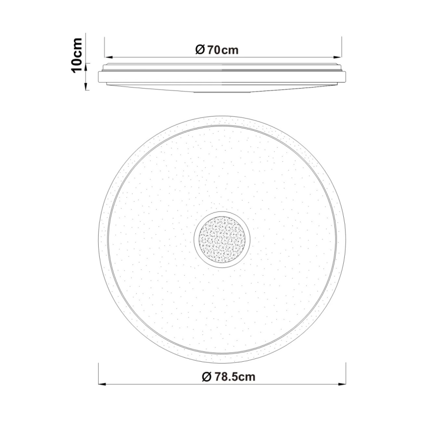 Globo - zatemnjevalna LED stropna svetilka LED/80W/230V 2700-6500K premer 78,5 cm + daljinski upravljalnik
