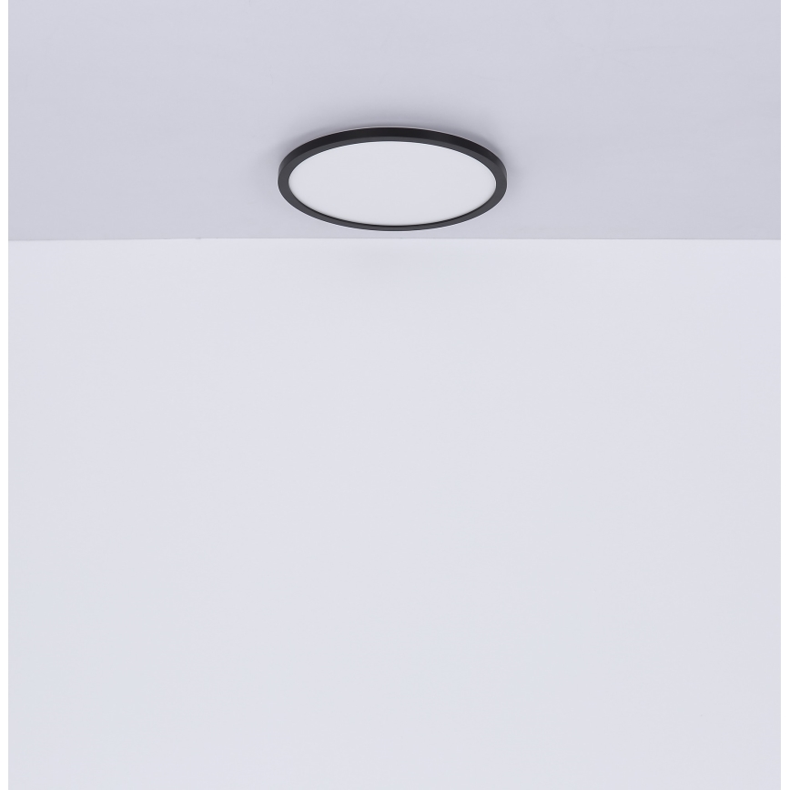 Globo - LED Kopalniška zatemnitvena stropna svetilka LED/18W/230V pr. 29,4 cm IP44 črna