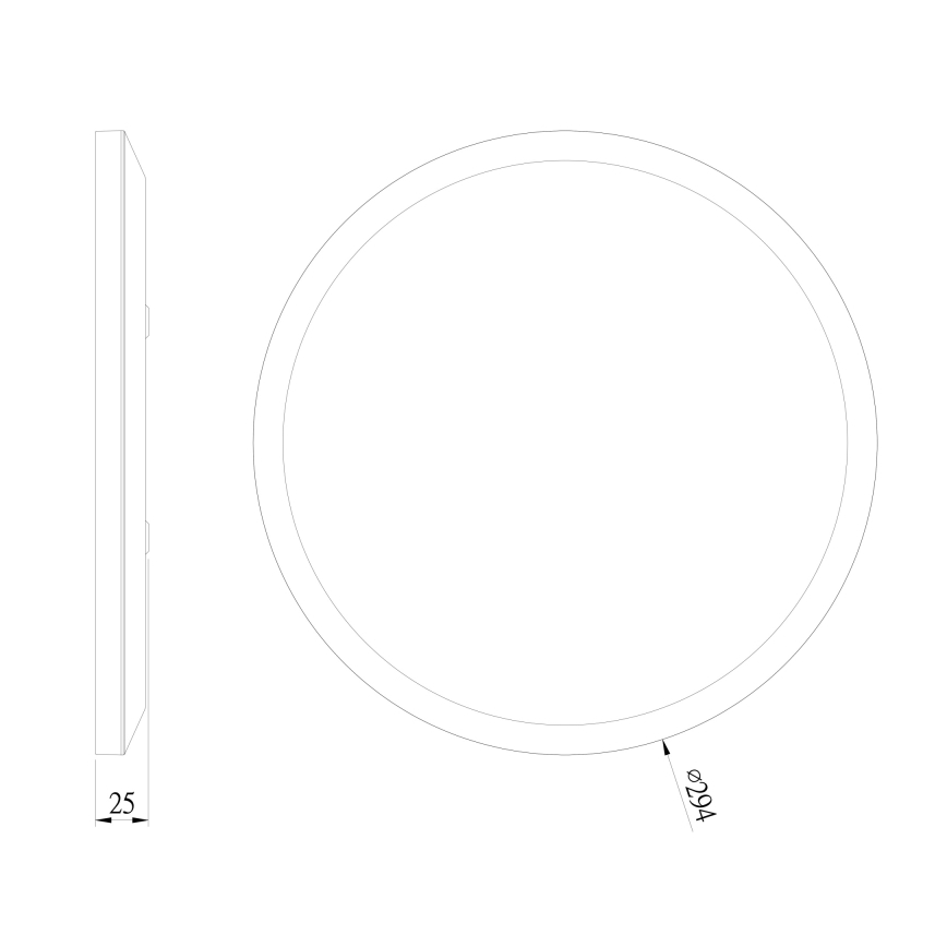 Globo - LED Kopalniška zatemnitvena stropna svetilka LED/18W/230V pr. 29,4 cm IP44 črna