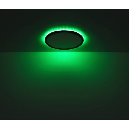 Globo - LED RGB Zatemnitvena kopalniška stropna svetilka LED/18W/230V 3000-6000K + Daljinski upravljalnik IP44 črna