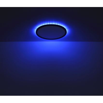 Globo - LED RGB Zatemnitvena kopalniška stropna svetilka LED/18W/230V 3000-6000K + Daljinski upravljalnik IP44 črna