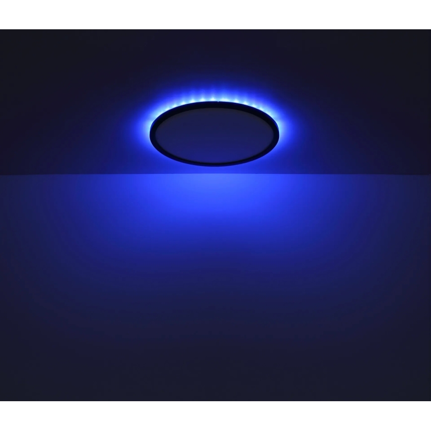 Globo - LED RGB Zatemnitvena kopalniška stropna svetilka LED/18W/230V 3000-6000K + Daljinski upravljalnik IP44 črna