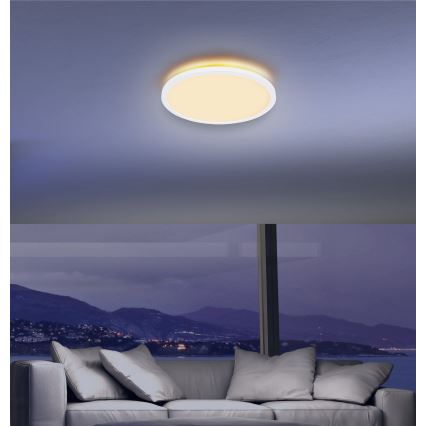 Globo - LED Kopalniška zatemnitvena stropna svetilka LED/24W/230V pr. 42 cm IP44 bela