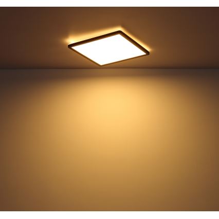Globo - LED Kopalniška zatemnitvena stropna svetilka LED/18W/230V 29,4x29,4 cm IP44 črna