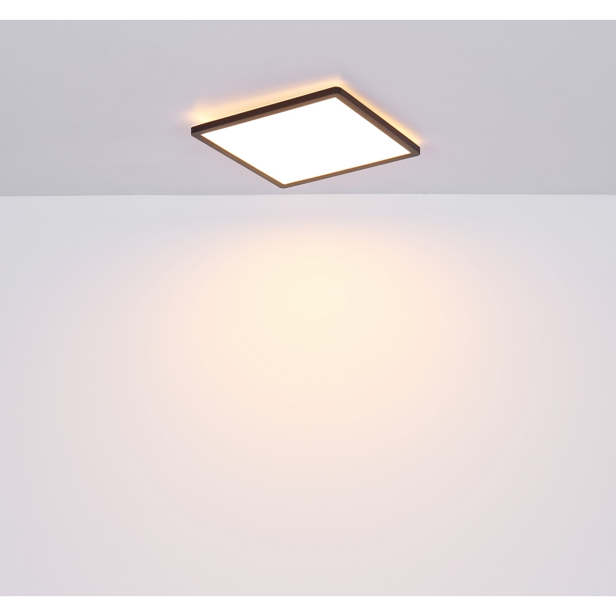 Globo - LED Kopalniška zatemnitvena stropna svetilka LED/18W/230V 29,4x29,4 cm IP44 črna