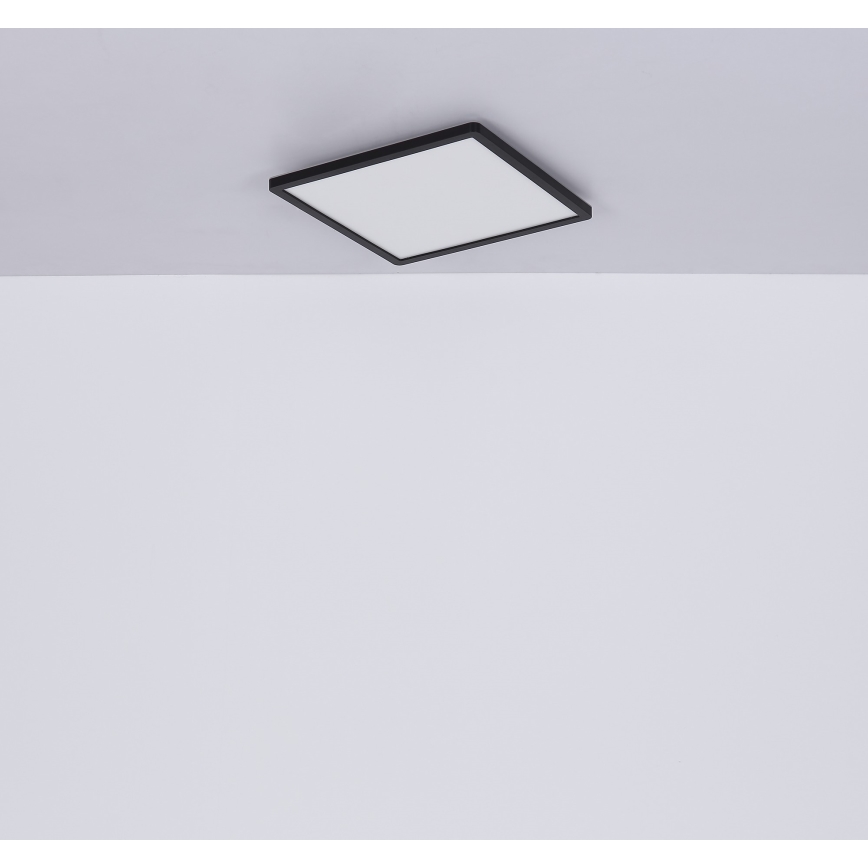 Globo - LED Kopalniška zatemnitvena stropna svetilka LED/18W/230V 29,4x29,4 cm IP44 črna