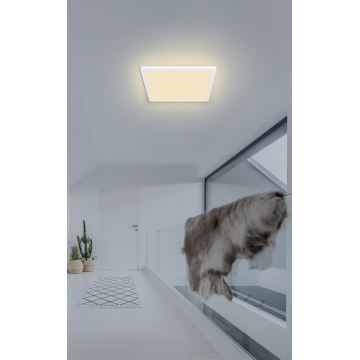 Globo - LED Kopalniška zatemnitvena stropna svetilka LED/18W/230V 29,4x29,4 cm IP44 bela