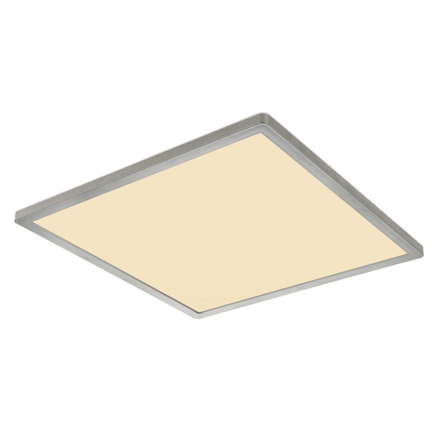 Globo - LED Kopalniška zatemnitvena stropna svetilka LED/24W/230V 42x42 cm IP44 mat krom