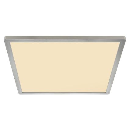 Globo - LED Kopalniška zatemnitvena stropna svetilka LED/24W/230V 42x42 cm IP44 mat krom