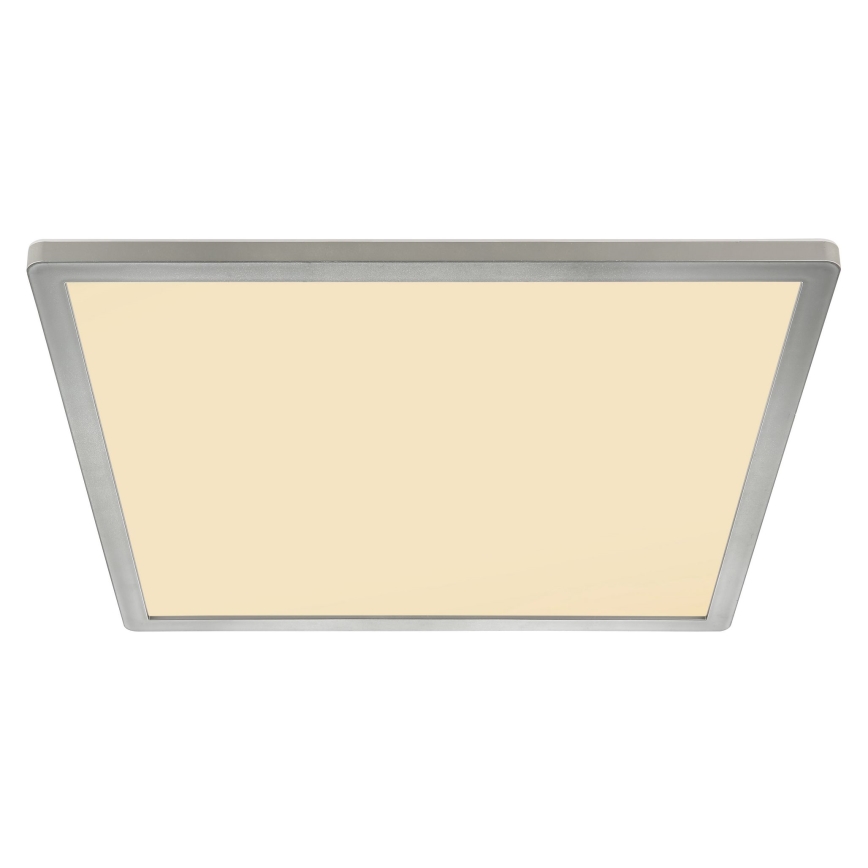 Globo - LED Kopalniška zatemnitvena stropna svetilka LED/24W/230V 42x42 cm IP44 mat krom