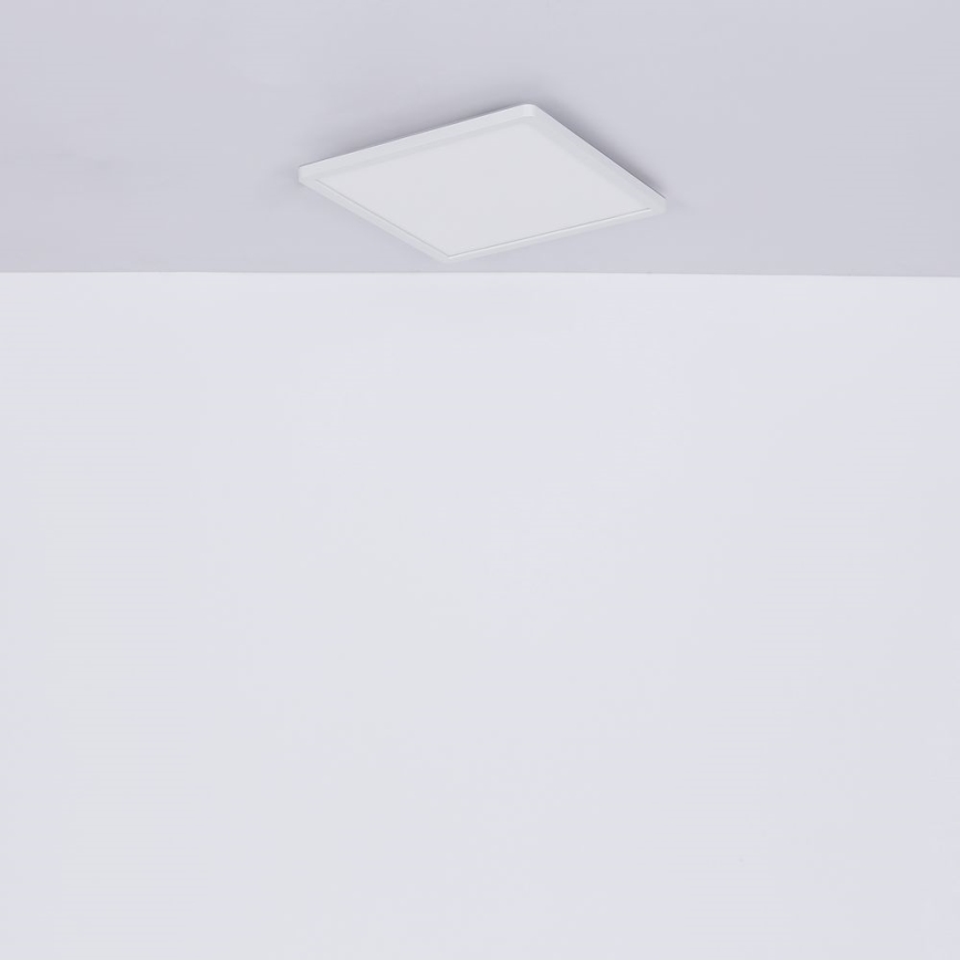Globo - LED Kopalniška zatemnitvena stropna svetilka LED/24W/230V 42x42 cm IP44 bela