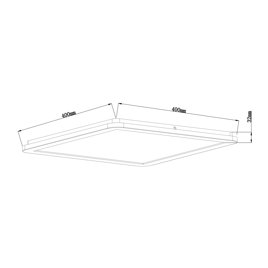 Globo - LED Kopalniška zatemnitvena stropna svetilka LED/24W/230V 42x42 cm IP44 bela