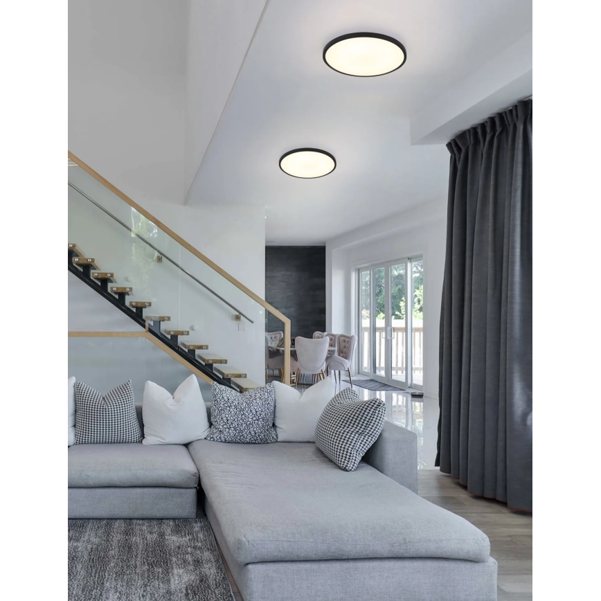Globo - LED stropna svetilka LED/20W/230V 4000K, premer 30 cm, črna