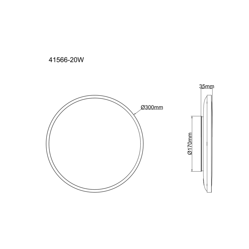 Globo - LED stropna svetilka LED/20W/230V 4000K, premer 30 cm, bela