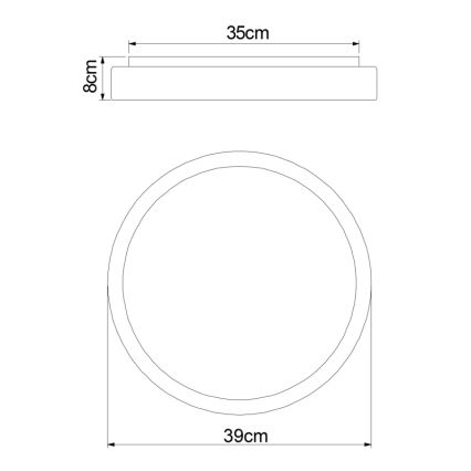 Globo - LED Zatemnitvena stropna svetilka LED/18W/230V + Daljinski upravljalnik