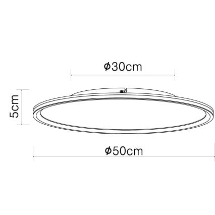 Globo - LED Stropna svetilka LED/58W/230V pr. 50 cm