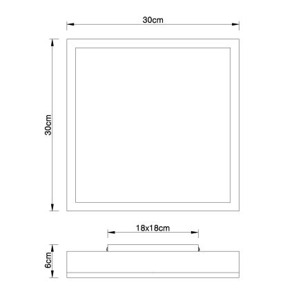 Globo - LED Stropna svetilka LED/12W/230V 3000K 30x30 cm