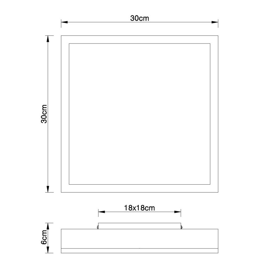 Globo - LED Stropna svetilka LED/12W/230V 3000K 30x30 cm