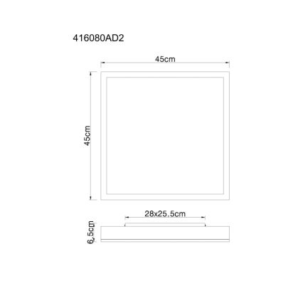 Globo - LED Stropna svetilka LED/24W/230V 3000K 45x45 cm