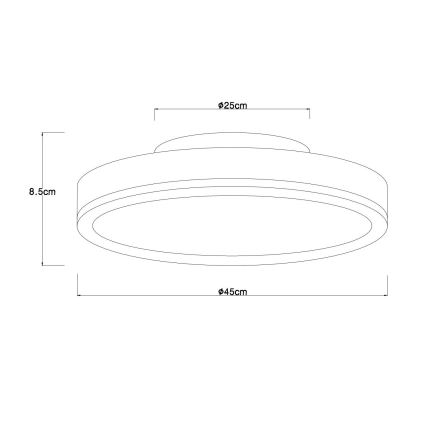 Globo - LED stropna svetilka z zatemnitvijo LED/24W/230V 2700-6500K premer 45 cm + daljinski upravljalnik