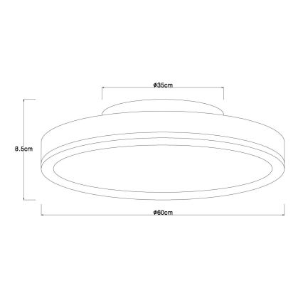 Globo - LED zatemnljivo stropno svetilo LED/40W/230V 2700-6500K premer 60 cm + daljinski upravljalnik