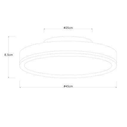 Globo - zatemnljiva LED stropna svetilka, 24 W, 230 V, 3000–6500 K, Ø 45 cm