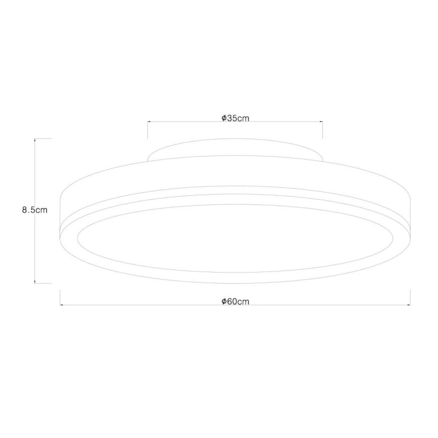 Globo - LED Zatemnitvena stropna svetilka LED/40W/230V 2700-6500K pr. 60 cm + Daljinski upravljalnik rjava/siva