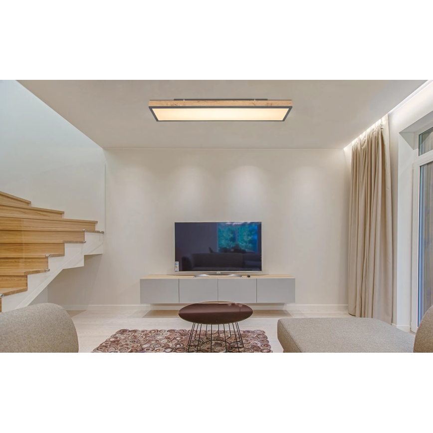 Globo - LED stropna svetilka z zatemnitvijo LED/36W/230V 2700-6500K rjava/siva + daljinski upravljalnik
