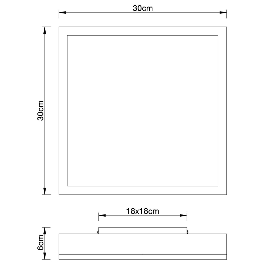Globo - LED Stropna svetilka LED/12W/230V 30x30 cm rjava