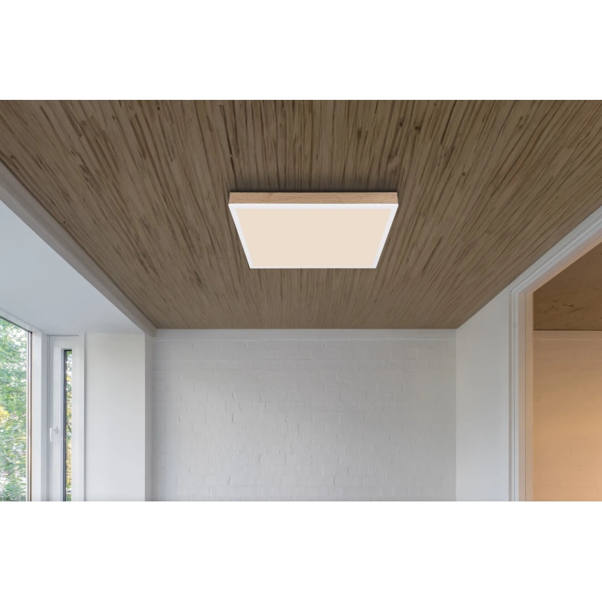 Globo - LED Zatemnitvena stropna svetilka LED/24W/230V 2700-6500K + Daljinski upravljalnik rjava/bela