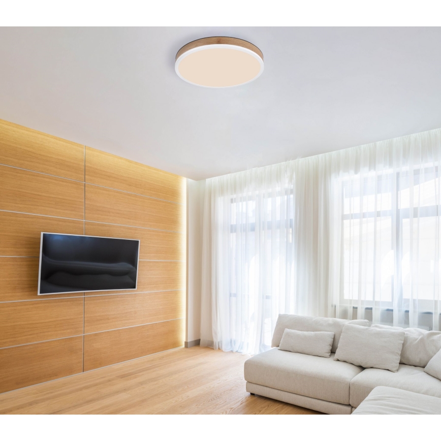 Globo - LED Stropna svetilka LED/24W/230V pr. 45 cm rjava