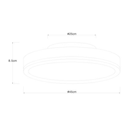 Globo - LED Stropna svetilka LED/24W/230V pr. 45 cm rjava