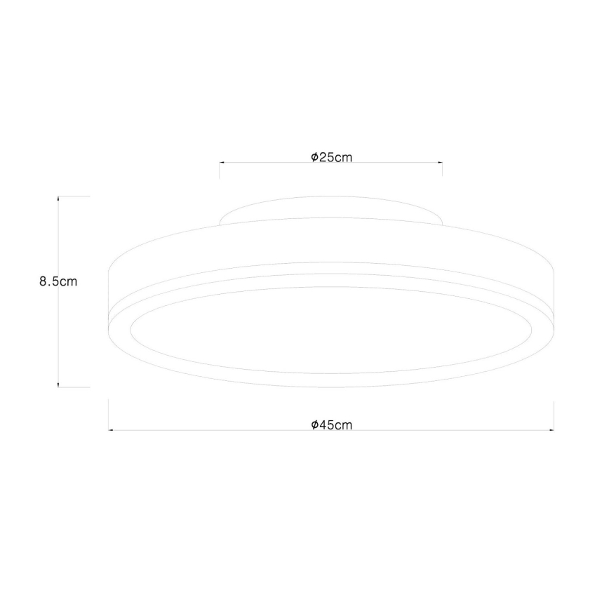 Globo - LED Stropna svetilka LED/24W/230V pr. 45 cm rjava