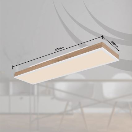 Globo - Zatemnjiva LED stropna svetilka LED/24W/230V 2700-6500K 20x80 cm + daljinski upravljalnik