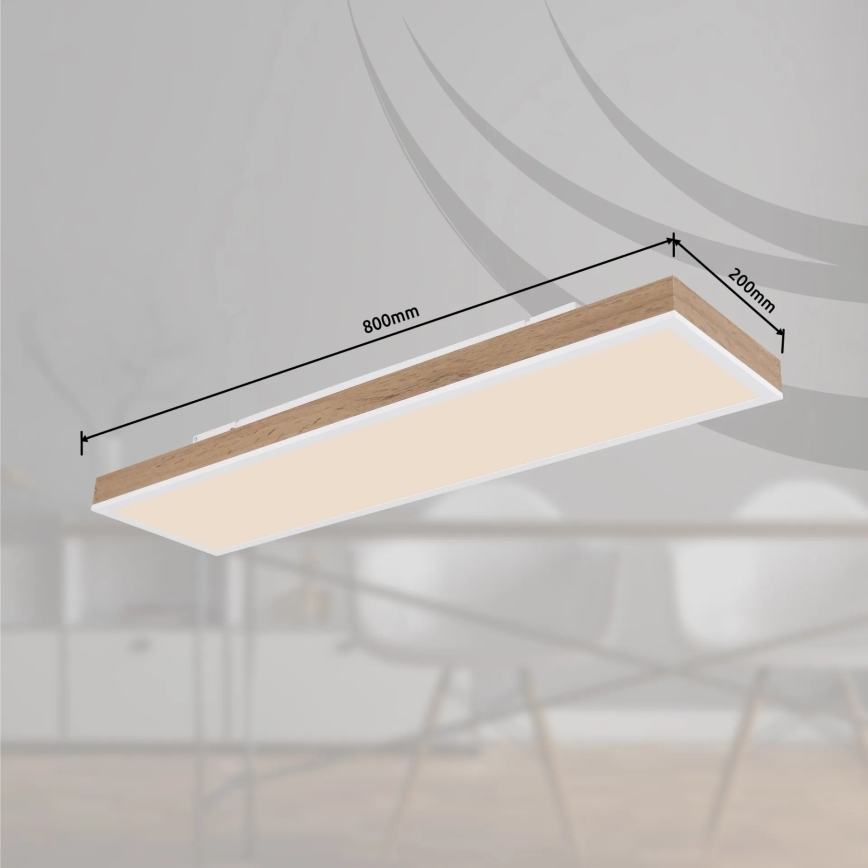 Globo - Zatemnjiva LED stropna svetilka LED/24W/230V 2700-6500K 20x80 cm + daljinski upravljalnik