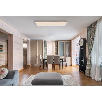 Globo - LED Zatemnitvena stropna svetilka LED/36W/230V 2700-6500K + Daljinski upravljalnik rjava/bela