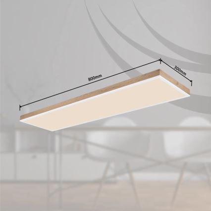 Globo - LED Zatemnitvena stropna svetilka LED/36W/230V 2700-6500K + Daljinski upravljalnik rjava/bela