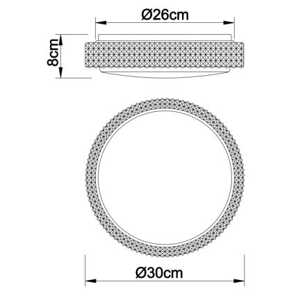 Globo - LED Stropna svetilka LED/12W/230V 2700/4200/6500K pr. 30 cm