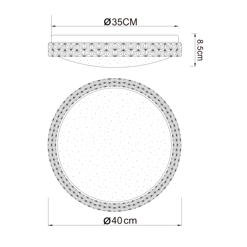 Globo - LED Stropna svetilka LED/22W/230V 2700/4200/6500K pr. 40 cm