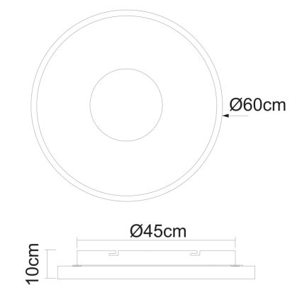 Globo - LED Zatemnitvena stropna svetilka LED/42W/230V 2700-6000K + Daljinski upravljalnik