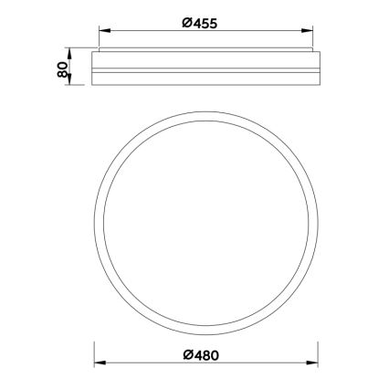 Globo - LED Zatemnitvena stropna svetilka LED/40W/230V 2700-6500K + Daljinski upravljalnik