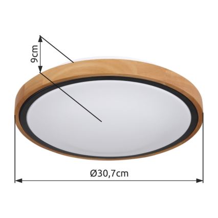 Globo - LED Stropna svetilka LED/12W/230V 307 mm 3000/4500/6000K
