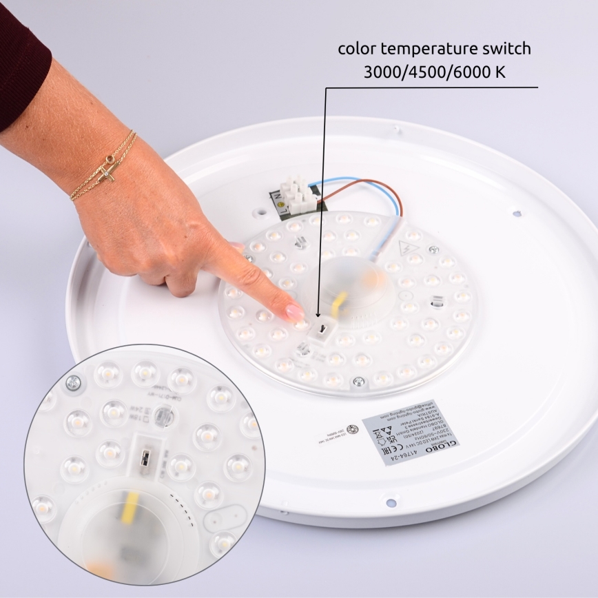 Globo - LED Stropna svetilka LED/24W/230V 3000/4500/6000K pr. 43,7 cm