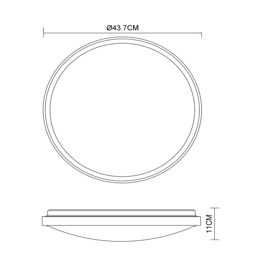 Globo - LED Stropna svetilka LED/24W/230V 3000/4500/6000K pr. 43,7 cm