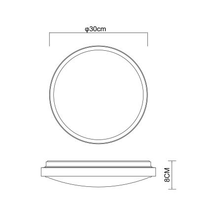 Globo - LED Stropna svetilka LED/12W/230V 3000/4500/6000K pr. 30 cm