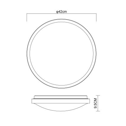 Globo - LED Stropna svetilka LED/24W/230V 3000/4500/6000K pr. 42 cm