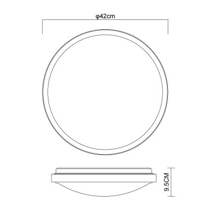 Globo - LED Stropna svetilka LED/24W/230V 3000/4500/6000K pr. 42 cm